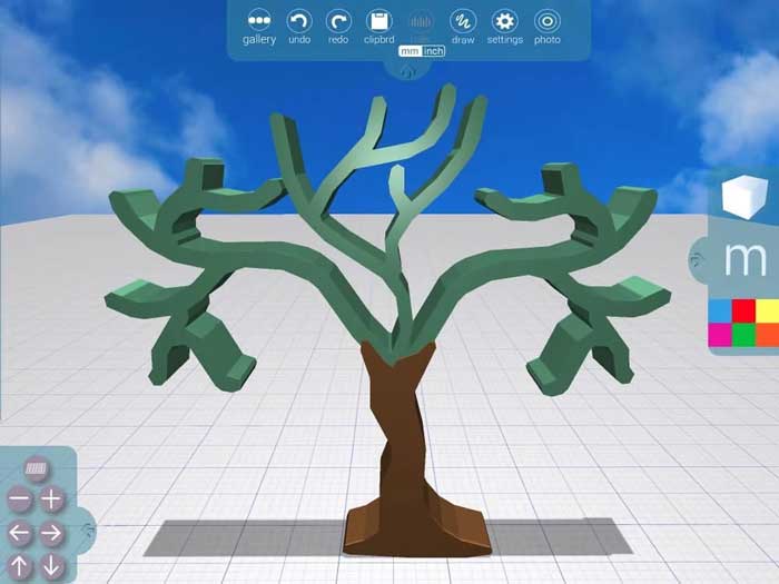 کشیدن یک درخت در برنامه Morphi iPad