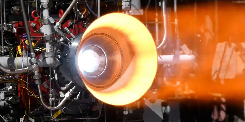 آزمایش موتور موشک چاپ ناسا و Aerojet Rocketdyne