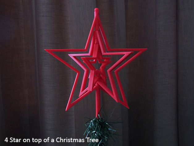 ستاره سه بعدی درخت کریسمس