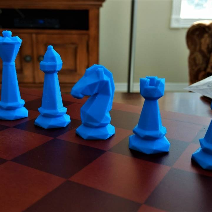  مهره شطرنج پرینت با چاپگر سه بعدی