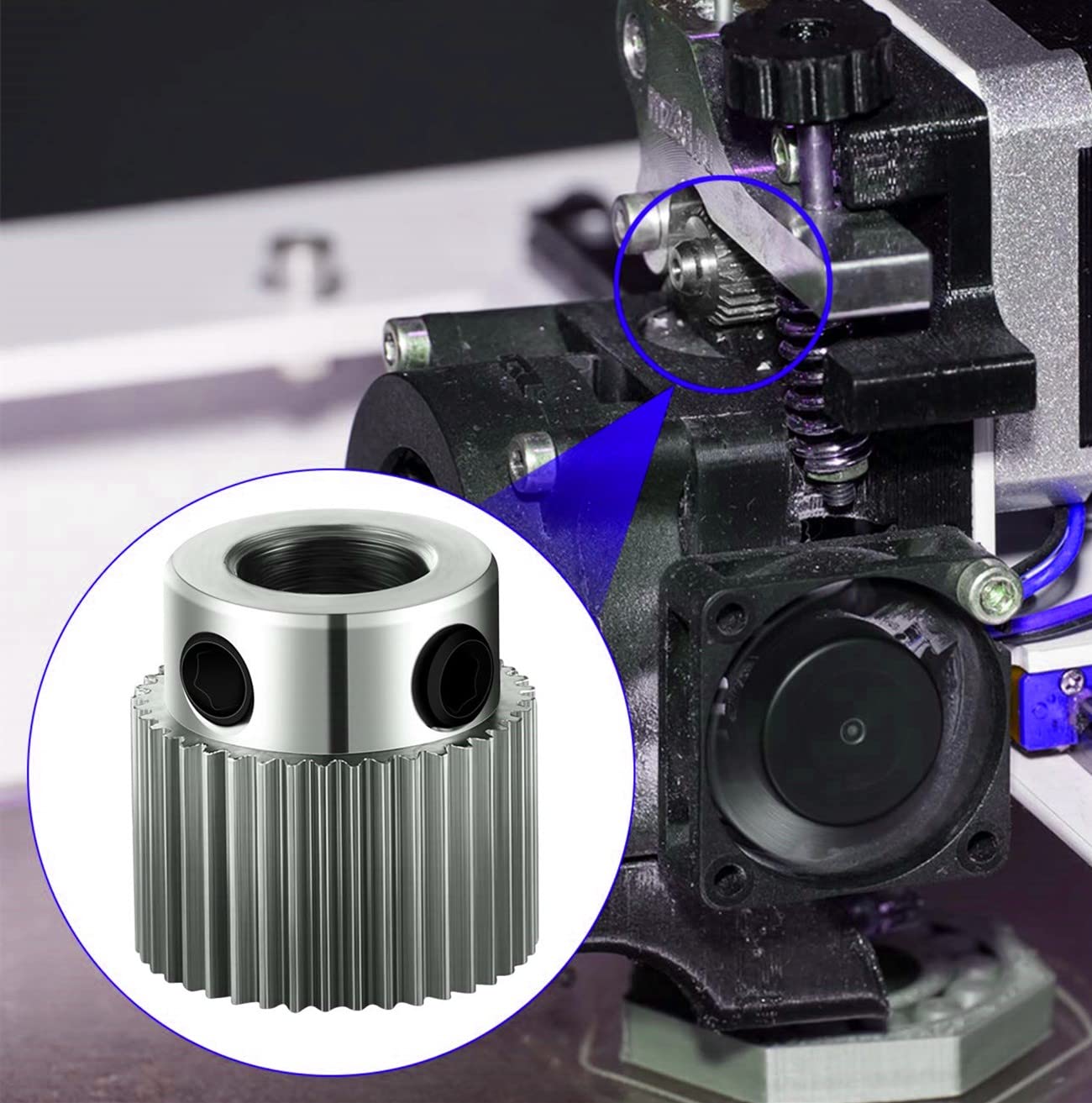 پولی اکسترودر MK8 استیل 36 دندانه