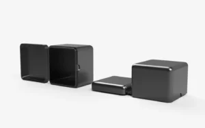 دو ظرف با اتصالات لولا لیوینگ ؛ سمت چپ در جهت چاپ مناسب نشان داده می شود و در نتیجه لولا قوی تر می شود در حالی که ظرف سمت راست نسبت به بستر چاپ در جهت نادرست است