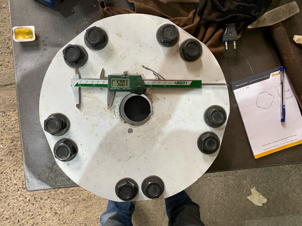 نمای بالا و جانبی روتور در حال ابعاد برداری جهت شروع طراحی