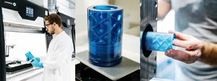 یک قالب تزریق پیچیده به صورت سه بعدی چاپ شده در رزین قابل حل توسط Addifabیک قالب تزریق پیچیده به صورت سه بعدی چاپ شده در رزین قابل حل توسط Addifab