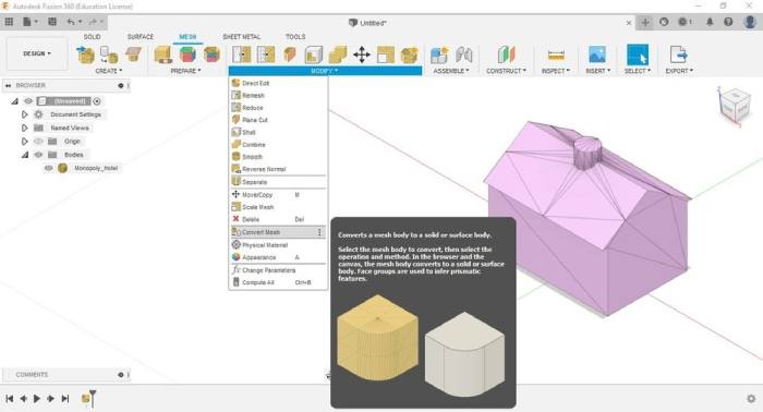 مش خود را به یک بدنه جامد تبدیل کنید