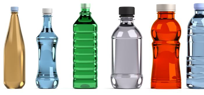 بسیاری از بطری ها از PET ساخته شده اند