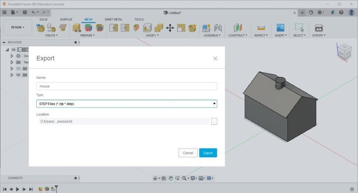 روش Prismatic در Fusion360