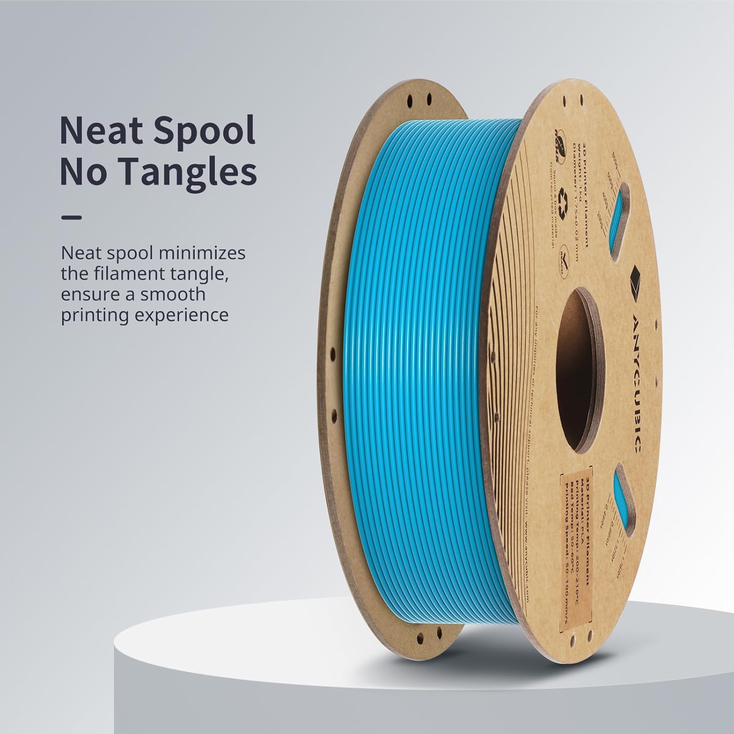 فیلامنت pla plus آبی (Light Blue) برند انیکیوبیک 1KG 