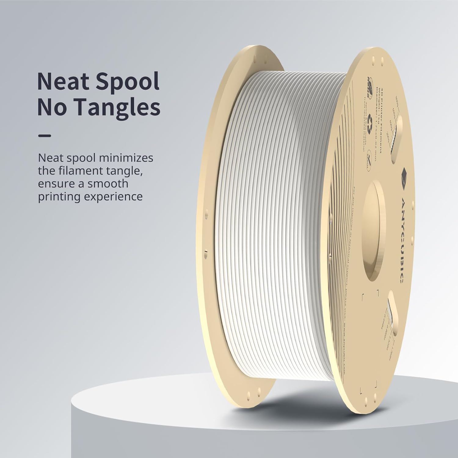 فیلامنت pla plus سفید (Bright White) برند انیکیوبیک 1KG 