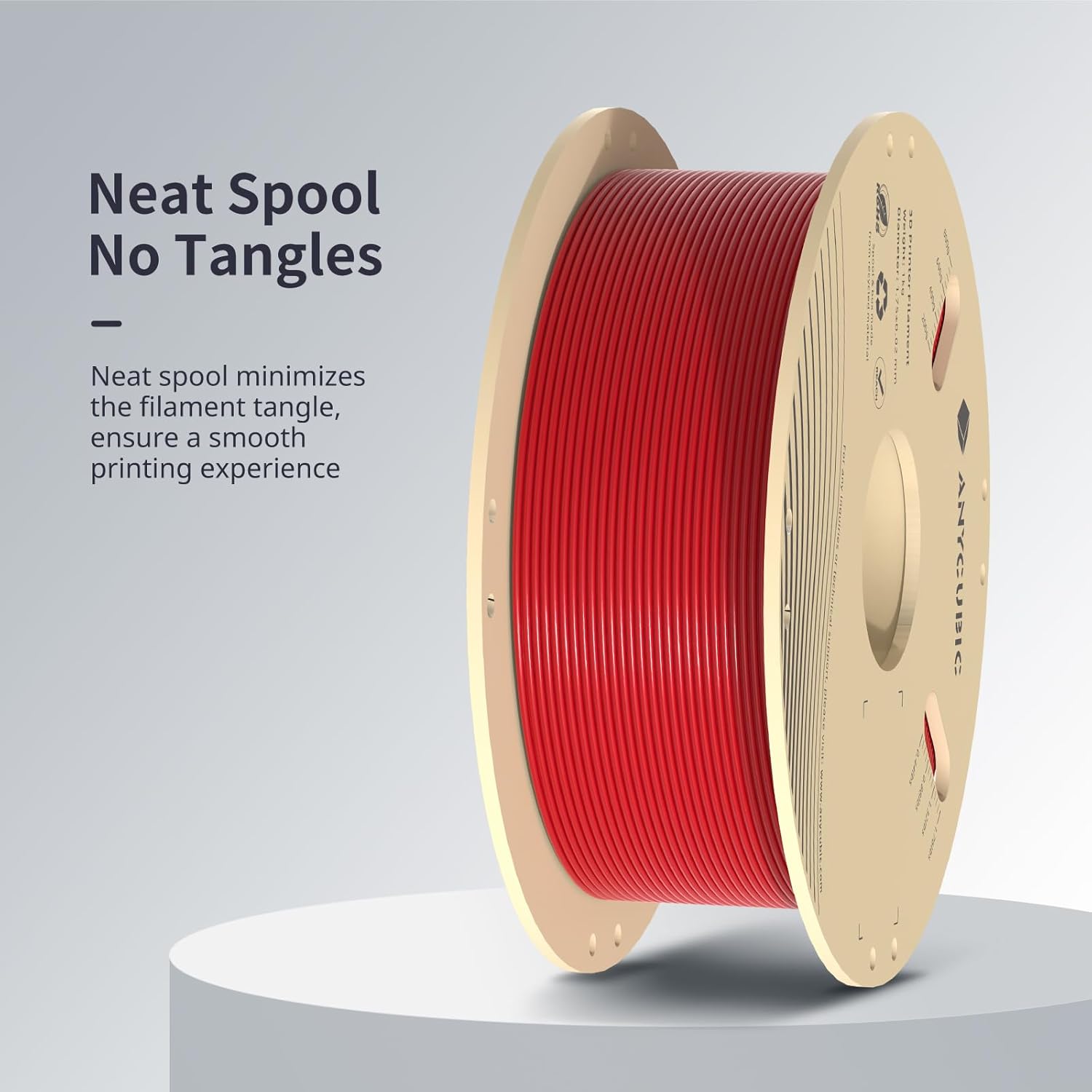 فیلامنت pla plus قرمز (Bright Red) برند انیکیوبیک 1KG 