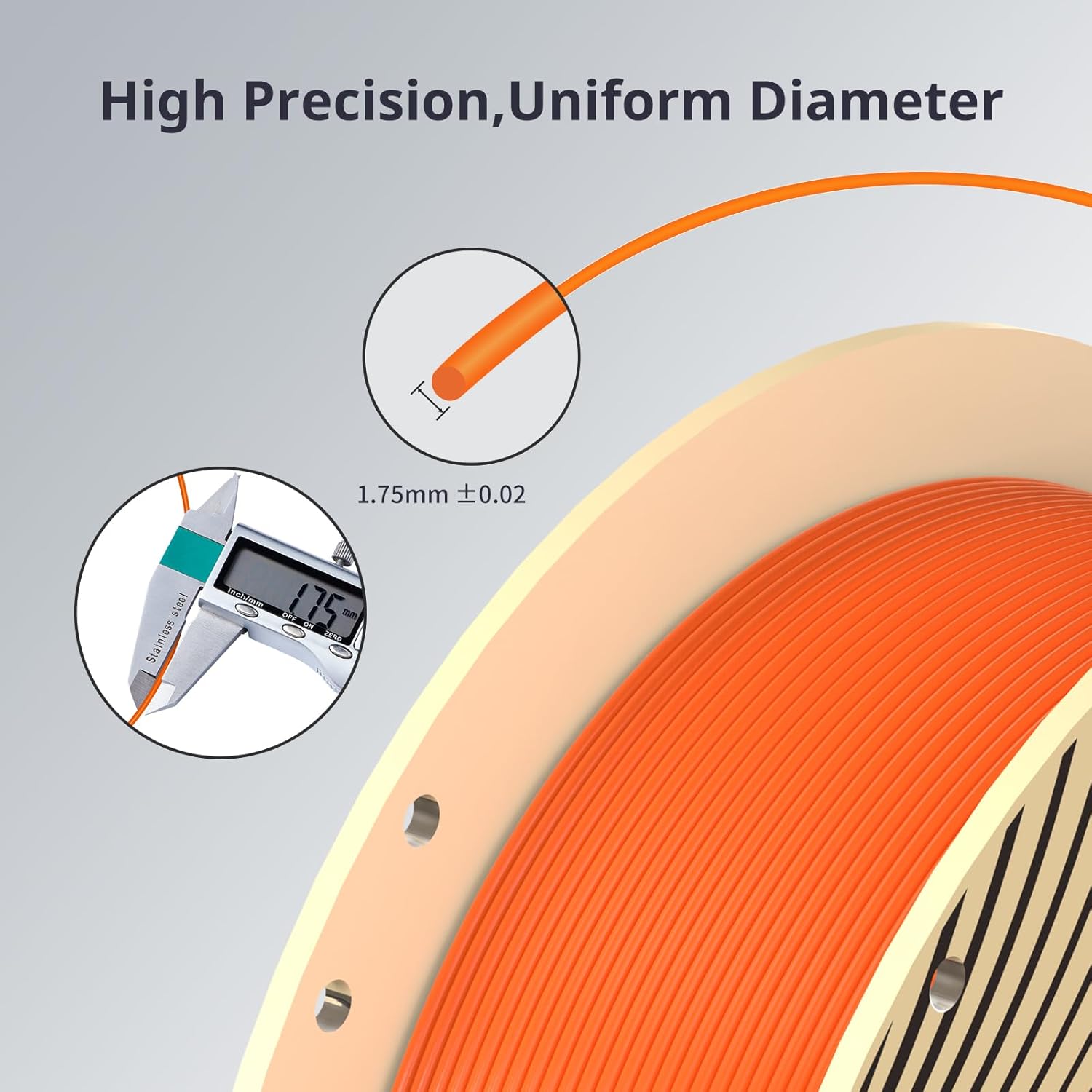 فیلامنت pla plus نارنجی (Vibrant Orange) برند انیکیوبیک 1KG 