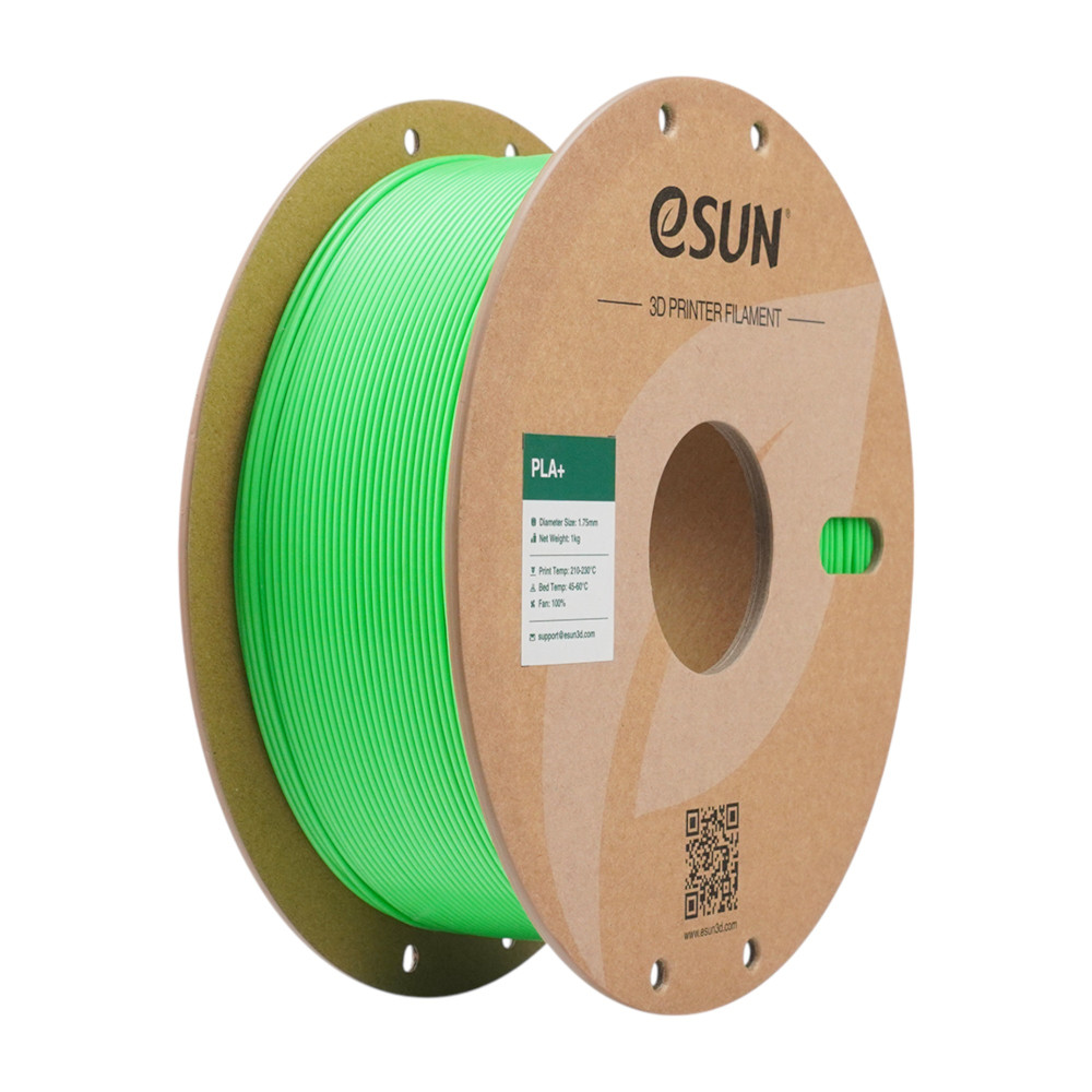 فیلامنت PLA+ سبز خالص (RGB Green) برند ایسان (eSUN) 1Kg 1.75mm